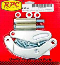 Load image into Gallery viewer, Racing Power Company BBC Saginaw Power Steer Bracket Swp Chrome