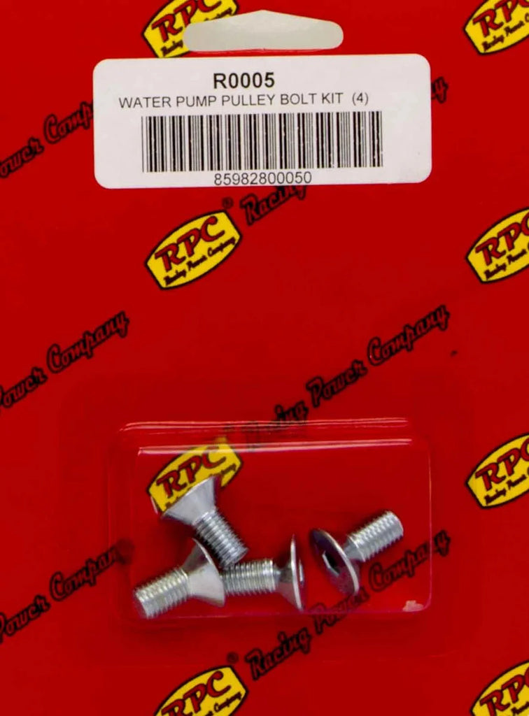 Racing Power Company Bolt Kit For SBC/BBC Alum LWP Pulley 4pk