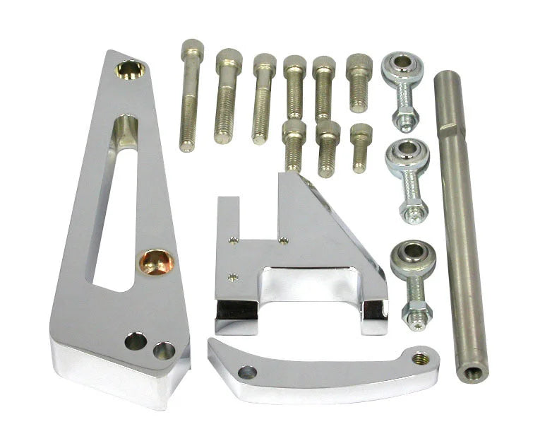 Racing Power Company Chrome Alum BBC Alterna tor Bracket SWP