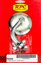 Load image into Gallery viewer, Racing Power Company Chrome Steel Peep Mirror w/Short Arm 3in