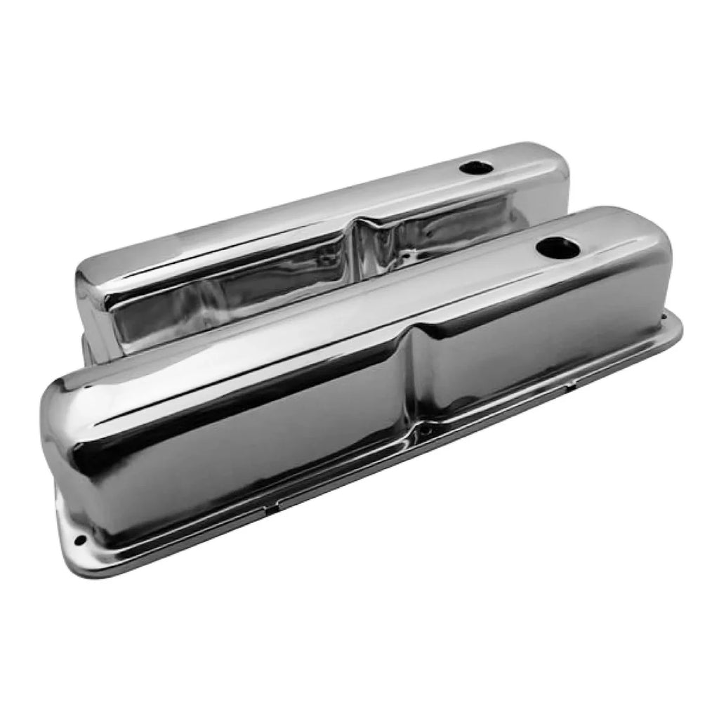 Racing Power Company Chrome Steel Valve Cover Ford 353-428 Pair