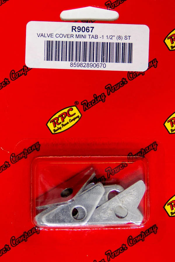 Racing Power Company Chrome V/C Hold Down Mini Tab 8pcs