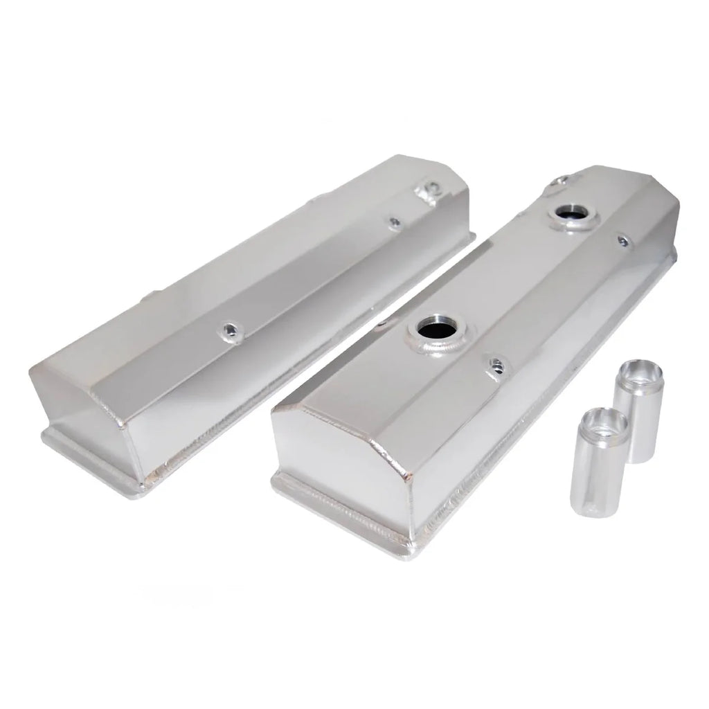 Racing Power Company Fabricated SB Chevy Circ le Track Valve Covers Pr