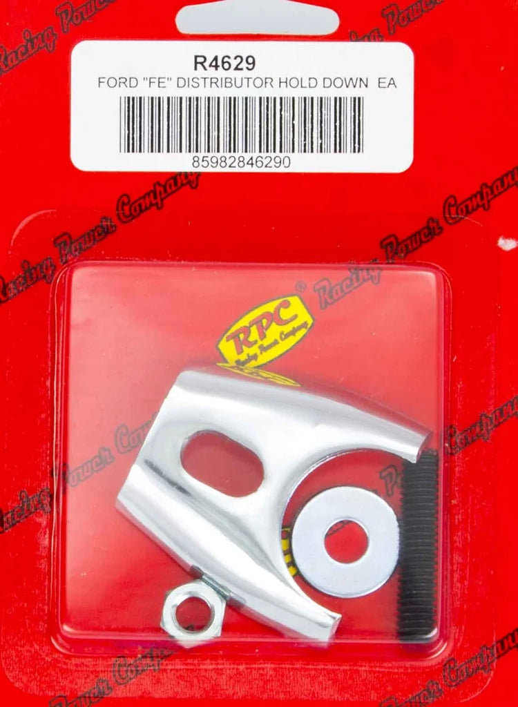 Racing Power Company Ford FE Comp Style Distributor Clamp Chrome