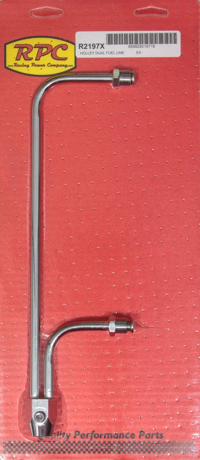 Racing Power Company Fuel Line Chrome 9-5/16 in Centers