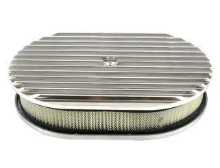 Racing Power Company Pol Alum 12X2 All Finned Air Cleaner Kit Paper R6313