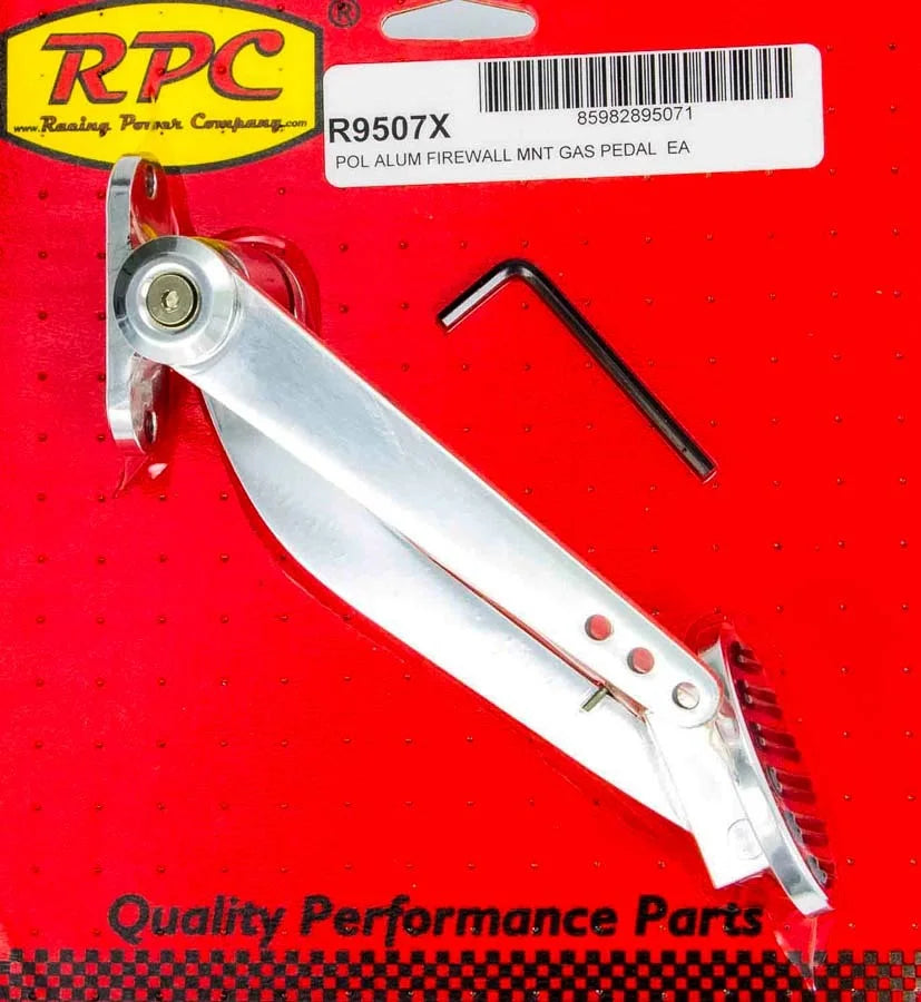 Racing Power Company Polished Alum Firewall Mount Gas Pedal