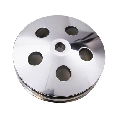 Racing Power Company Polished Aluminum 2V Power Steering Pulley fits...