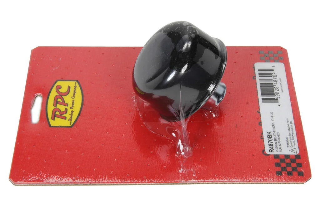 Racing Power Company Push-In Breather Cap - Black Each