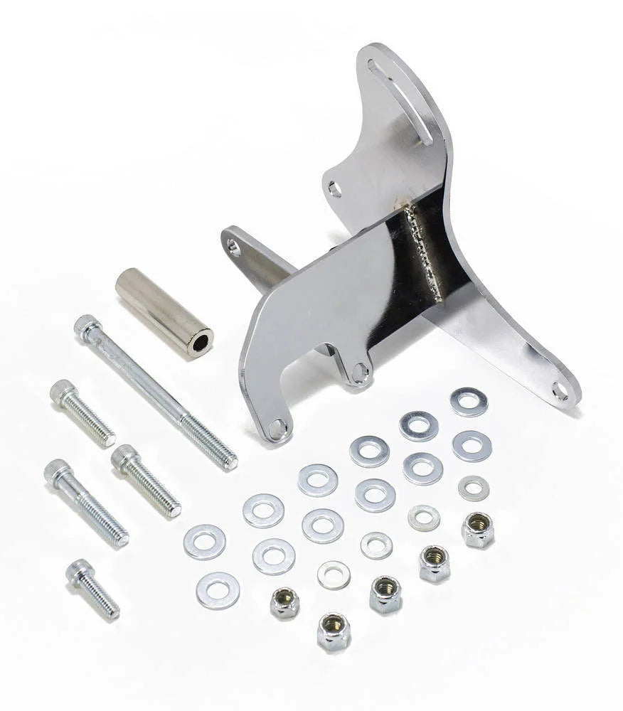 Racing Power Company SB Chevy Driver Side Alt ernator Bracket - Chrome