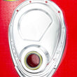 Load image into Gallery viewer, Racing Power Company SBC 2PC Timing Chain Cover Chrome