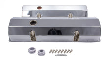 Load image into Gallery viewer, Racing Power Company SBC Alum Fabricated Tall V/C Chrome
