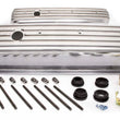 Load image into Gallery viewer, Racing Power Company SBC Alum Finned Tall Center Bolt V/C Polished