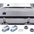 Load image into Gallery viewer, Racing Power Company SBC Alum Recessed Tall V/C Milled Polished