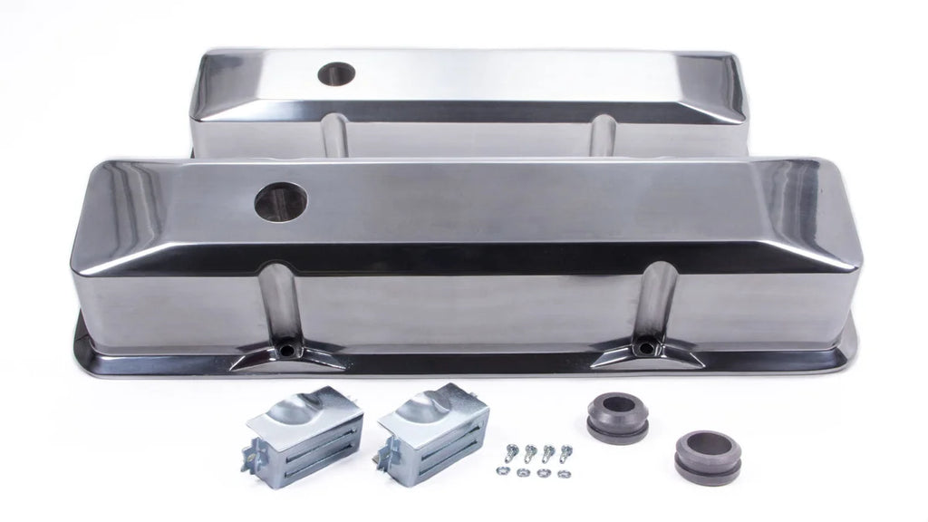 Racing Power Company SBC Alum Recessed Tall V/C Plain Polished
