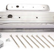 Load image into Gallery viewer, Racing Power Company SBC Alum Tall Center Bolt V/C Ball Milled Pol
