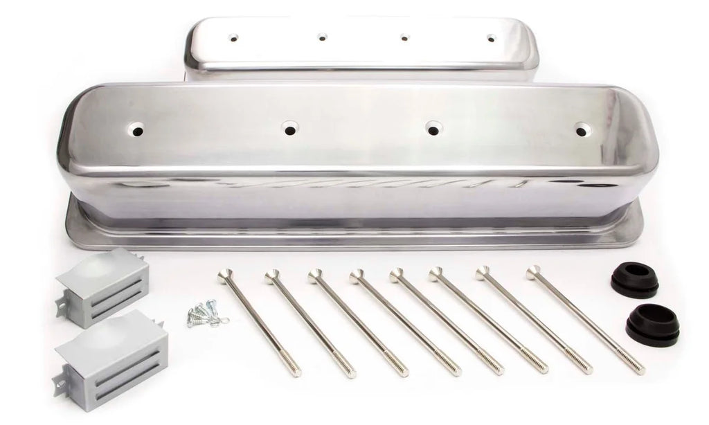 Racing Power Company SBC Alum Tall Center Bolt V/C Plain Polished