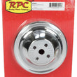 Load image into Gallery viewer, Racing Power Company SBC SWP 2 GROOVE WATER P UMP PULLEY CHROME