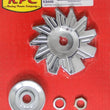 Load image into Gallery viewer, Racing Power Company SIngle Groove Alternator Pulley And Fan Chrome