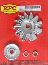 Load image into Gallery viewer, Racing Power Company SIngle Groove Alternator Pulley And Fan Chrome