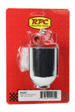 Load image into Gallery viewer, Racing Power Company Small Chrome Single Por t Fuel Filter