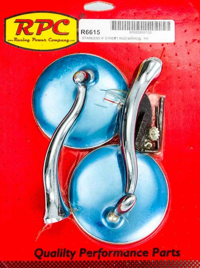 Racing Power Company Stainless Retro Street Rod Mirrors