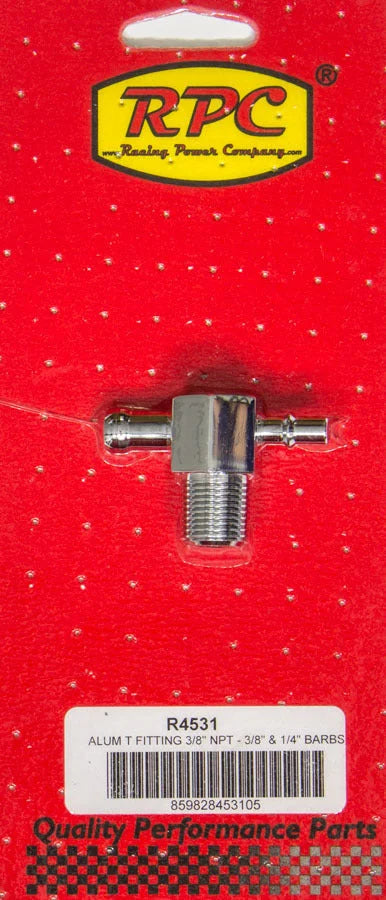 Racing Power Company T Fitting 1/2in Aluminum Chrome