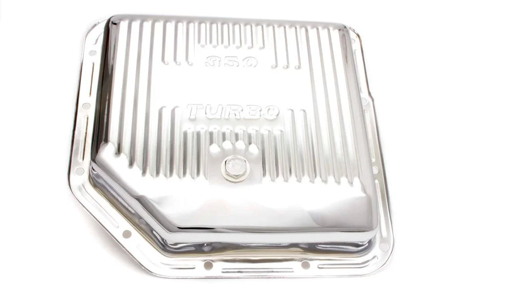 Racing Power Company TH350 Trans Pan Chrome Steel Finned