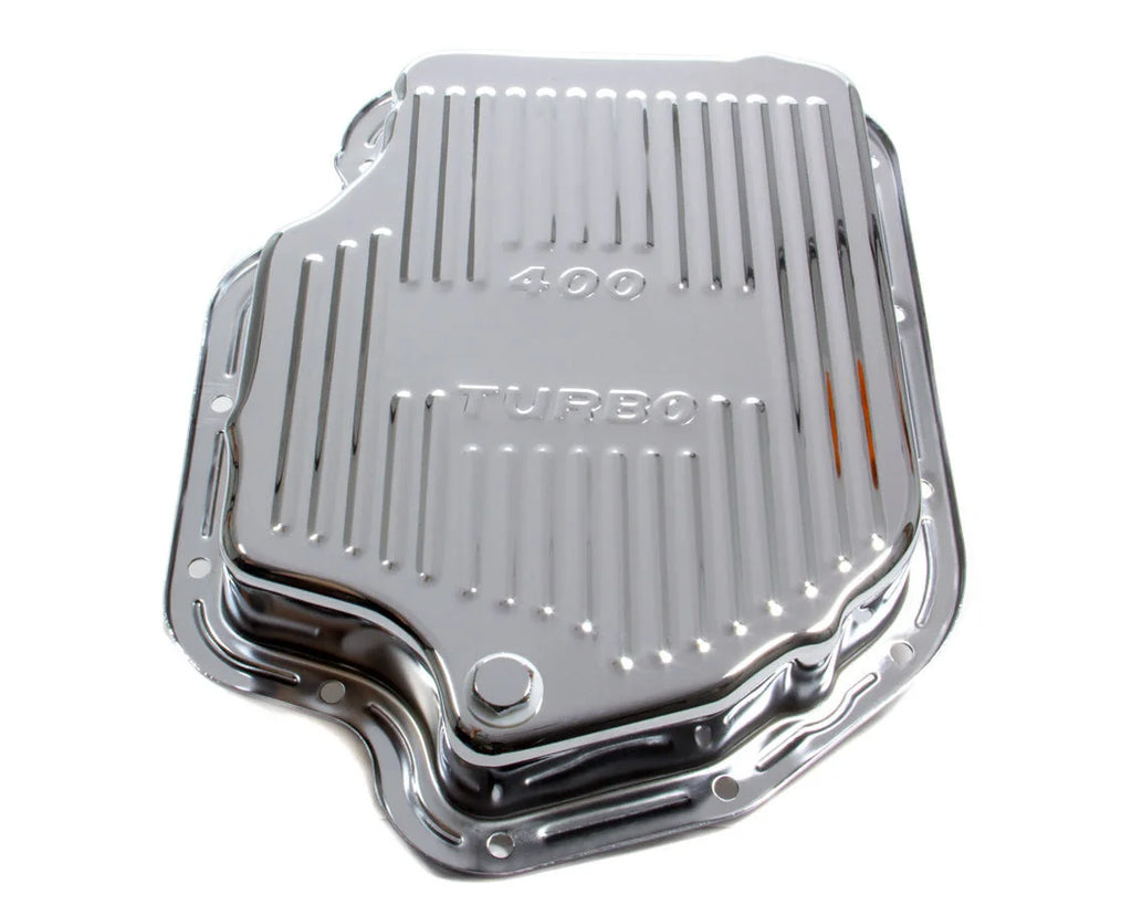 Racing Power Company TH400 Trans Pan Chrome Steel Finned