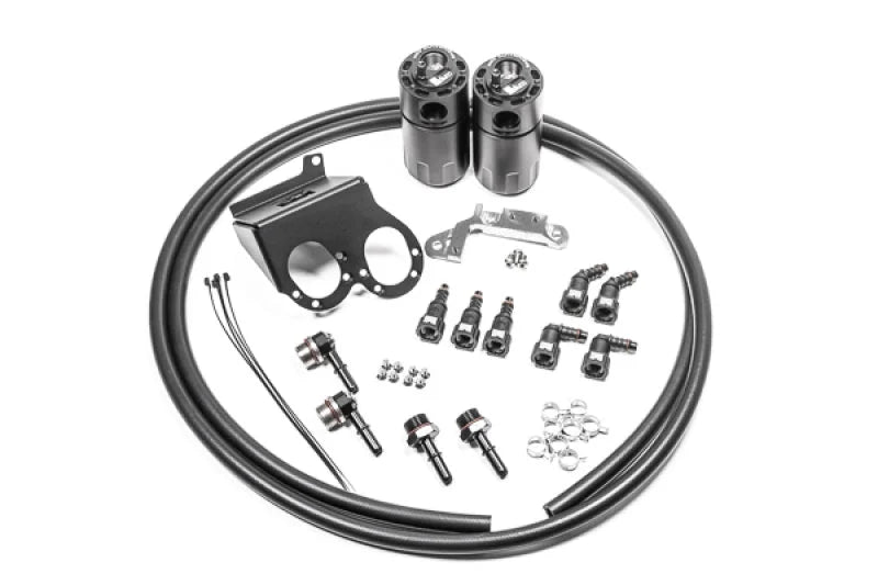 Radium 14-19 Chevrolet Corvette LT1 CCV Fluid Lock Dual Catch Can Kit - Main Product View