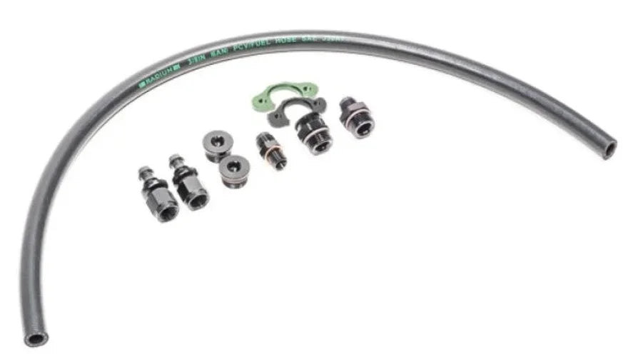 Radium Mitsubishi 4G63 Early Fuel Rail Plumbing - Side View