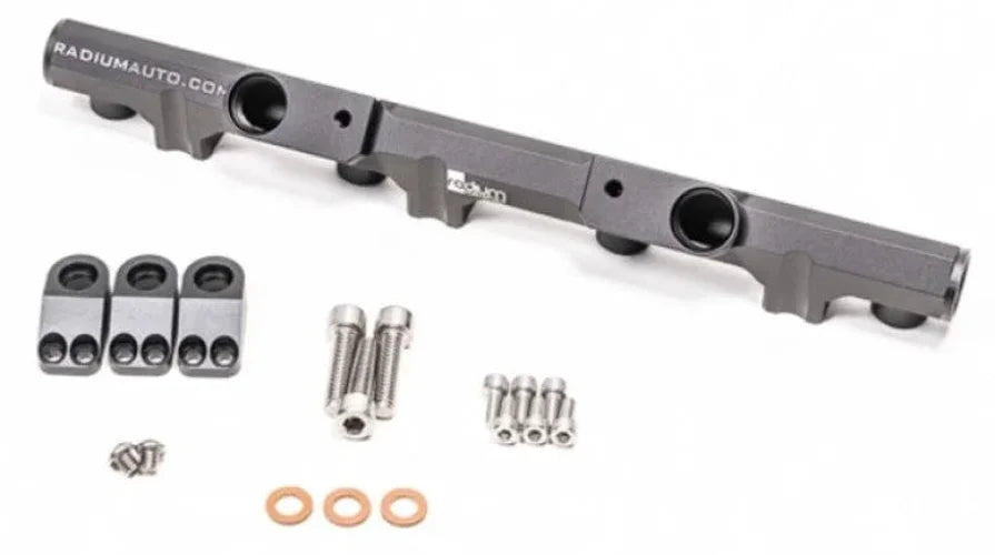 Radium Mitsubishi 4G63 Early Fuel Rail - Side View