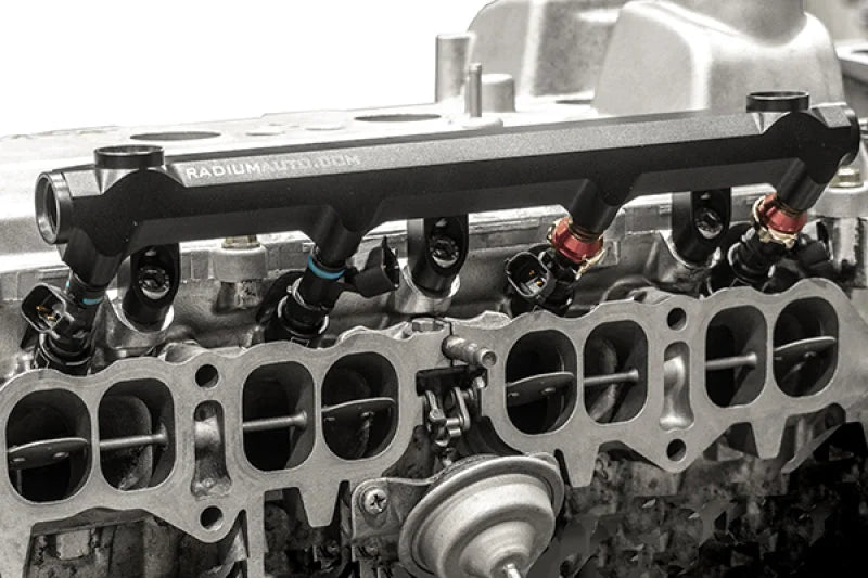 Radium Engineering 90-99 Toyota MR2 3S-GTE Fuel Rail - Side View