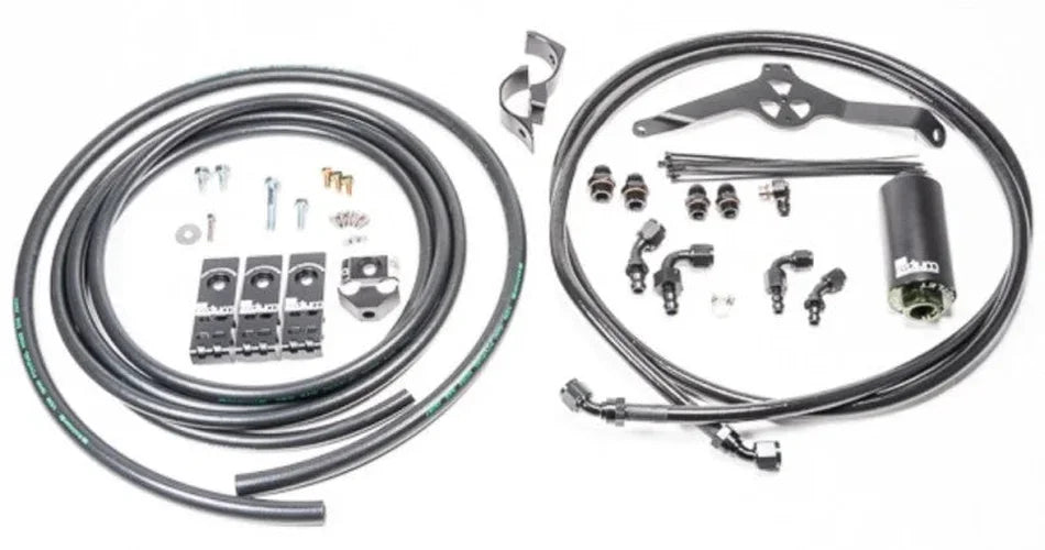 Radium 08-21 Subaru Fuel Hanger Plumbing Kit - Stainless - Side View