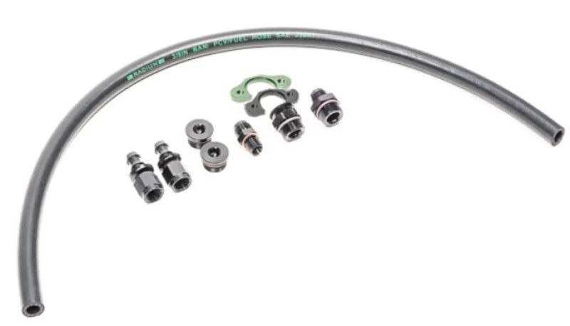 Radium Mitsubishi 4G63 Early Fuel Rail Plumbing - Side View