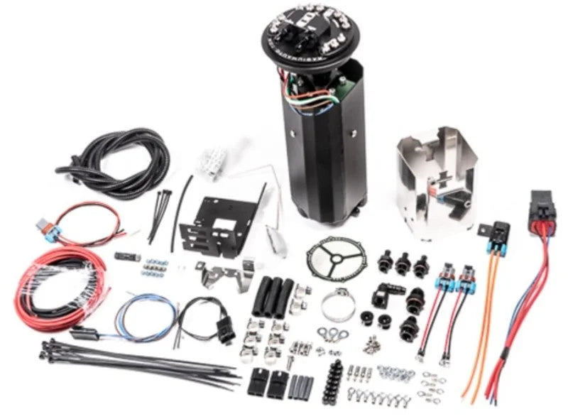 Radium Nissan R32 GT-R Fuel Hanger Surge Tank Walbro F90000274 - Pumps Not Included - Side View