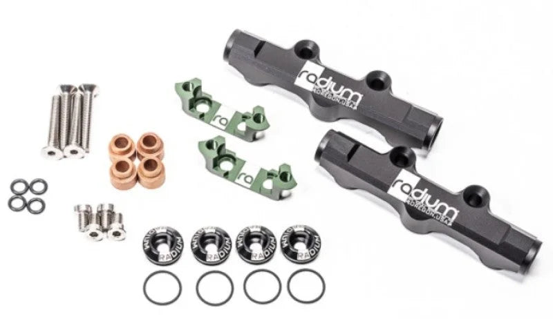 Radium Subaru EJ V1-2 Top Feed Conversion Fuel Rails V1-2 - Side View