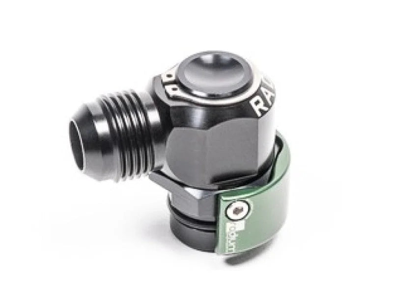 Radium V2 Quick Connect 19mm Male to 10AN Male 90 Degree - Side View