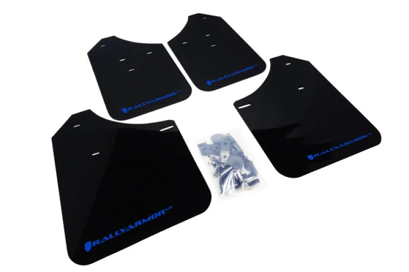 Rally Armor 02-07 Subaru WRX/STI/RS/2.5i (Wagons Req. Mod.) Black UR Mud Flap w/Blue Logo - Main Product View