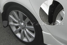 Load image into Gallery viewer, Rally Armor 07-17 Mitsubishi Lancer Basic Black Mud Flap w/ Black Logo - Main Product View