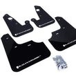 Load image into Gallery viewer, Rally Armor 07-17 Mitsubishi Lancer Basic Black Mud Flap w/ Black Logo - Side View