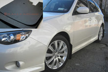 Load image into Gallery viewer, Rally Armor 08-10 Subaru WRX / 08-11 Impreza 2.5i (Hatch/Sedan) Basic Black Mud Flap w/Black Logo - Main Product View