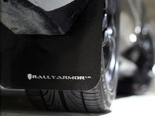 Load image into Gallery viewer, Rally Armor 08-10 Subaru WRX / 08-11 Impreza 2.5i (Hatch/Sedan) Black UR Mud Flap w/White Logo - Side View
