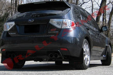 Load image into Gallery viewer, Rally Armor 08-11 Subaru STI (Hatch Only) / 11-14 WRX (Hatch Only) Black UR Mud Flap w/Red Logo - Back View