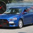 Load image into Gallery viewer, Rally Armor 08-17 Mitsubishi EVO X Black UR Mud Flap w/ Grey Logo - Side View