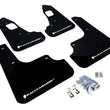 Load image into Gallery viewer, Rally Armor 08-17 Mitsubishi EVO X Black UR Mud Flap w/ White Logo - Main Product View