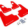 Load image into Gallery viewer, Rally Armor 08-17 Mitsubishi EVO X Red UR Mud Flap w/ White Logo - Main Product View