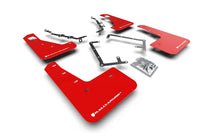 Load image into Gallery viewer, Rally Armor 09-11 Ford Focus MK2 RS Red UR Mud Flap White Logo - Main Product View