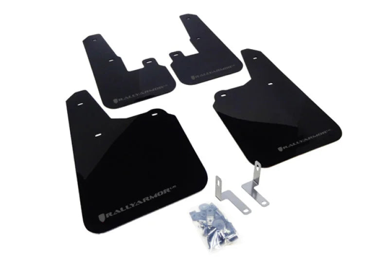 Rally Armor 10-14 Subaru Outback Black UR Mud Flap w/ Grey Logo - Main Product View