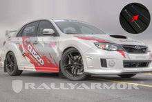 Load image into Gallery viewer, Rally Armor 11-14 Subaru WRX/STI (Sedan Only) Black UR Mud Flap w/Blue Logo - Side View